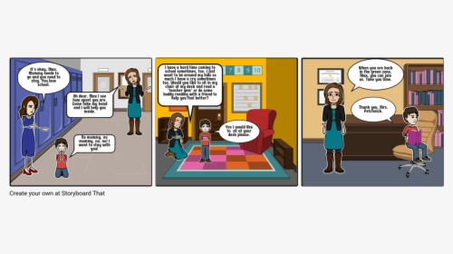 Conflict In School Cartoon, HD Png Download, Transparent PNG