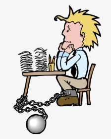 Chained To Desk Cartoon, HD Png Download, Transparent PNG