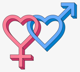3d Isometric Intertwined Gender Hearts Clip Arts - Lesbian Hearts, HD Png Download, Transparent PNG