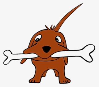 Grinning Pup With A Giant Bone Clipart - Dog, HD Png Download, Transparent PNG
