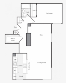 0 For The One Bedroom/den E Floor Plan - Floor Plan, HD Png Download, Transparent PNG