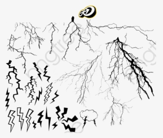Transparent Lightning Mcqueen Clipart Black And White - Lighting Bolt Drawing, HD Png Download, Transparent PNG