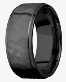 Men S Black Zirconium Rock Hammered Customizable Ring - Bangle, HD Png Download, Transparent PNG