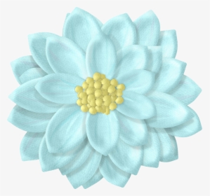 Flores En Scrap De Colores - Flores Animadas Color Celeste, HD Png Download, Transparent PNG