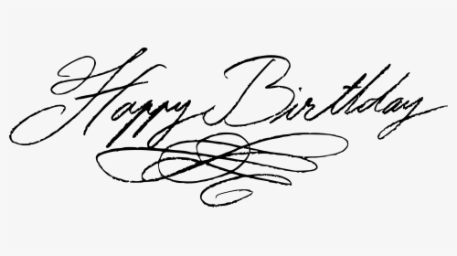 Happy Birthday Handwritten Calligraphy Vector 4 - Calligraphy, HD Png Download, Transparent PNG
