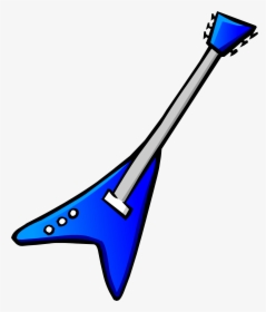 Blue Electric Guitar Icon - Club Penguin Blue Guitar, HD Png Download, Transparent PNG