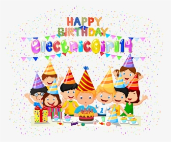 Happy Birthday Electricgirl14 By Creaciones Jean - Birthday Celebration Clipart Png, Transparent Png, Transparent PNG