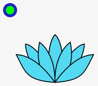 Blue Lotus Blk Outline Hi Svg Clip Arts - Simple Water Lily Drawing, HD Png Download, Transparent PNG