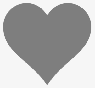 Heart, Png Gray - Grey Heart Clipart, Transparent Png, Transparent PNG
