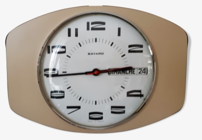 Beige Formica Vintage Clock With Date - Wall Clock, HD Png Download, Transparent PNG