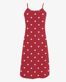 White Dots On Red Alcestis Slip Dress - Polka Dot, HD Png Download, Transparent PNG