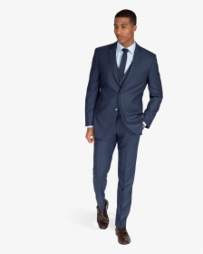 Dark Blue Notch Lapel Suit - Ted Baker Charcoal Suit, HD Png Download, Transparent PNG