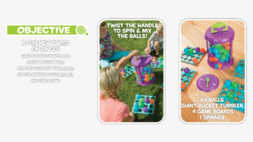Twist Time Bucket Bingo Indoor Games For Kids - Twist Time Bucket Bingo, HD Png Download, Transparent PNG