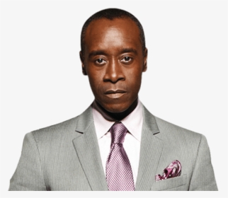 Don Cheadle Grey Suit - Black Actor From Iron Man, HD Png Download, Transparent PNG