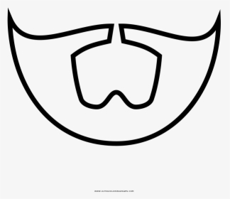 Beard Coloring Page - Line Art, HD Png Download, Transparent PNG