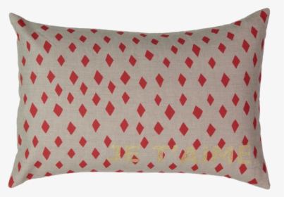 Je T Aime Carte Cushion With Red Diamond In Coconut - Cushion, HD Png Download, Transparent PNG