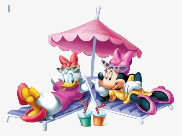 Minnie Mouse And Daisy Duck Disney Daisy Beach Clipart - Minnie Mouse Daisy Clipart, HD Png Download, Transparent PNG