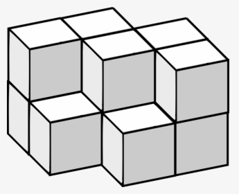 Three-dimensional Space Cube Line Computer Icons - Toys Cube Clipart Black And White, HD Png Download, Transparent PNG