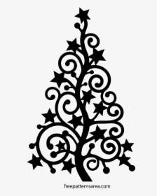 Christmas Tree Stencil Svg, HD Png Download, Transparent PNG