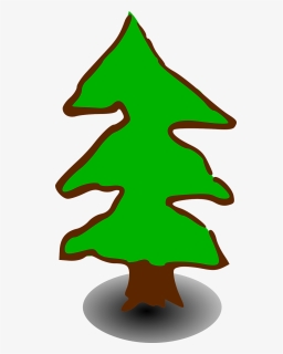 Tree Signs On Map Clipart , Png Download - Cartoon Pine Tree Transparent Background, Png Download, Transparent PNG