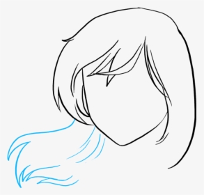 How To Draw Sad Anime Face - Line Art, HD Png Download, Transparent PNG