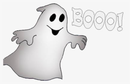 Cool Ghost Cliparts - Happy Halloween Black And White Ghost, HD Png Download, Transparent PNG