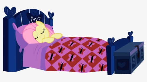 Download Fluttershy Sleeping In Bed Clipart Fluttershy - My Little Pony Fluttershy Sleeping, HD Png Download, Transparent PNG