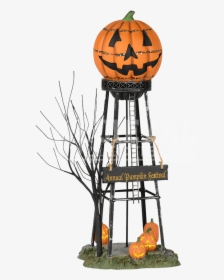 Halloween Water Tower - Water Tower Carved Pumpkin, HD Png Download, Transparent PNG