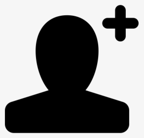 User Male Black Shape With Plus Sign - Person With Plus Sign Icon, HD Png Download, Transparent PNG
