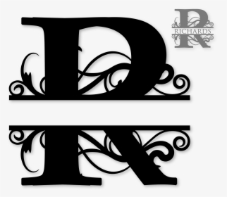 Monogram R - Split Letter Monogram R, HD Png Download, Transparent PNG