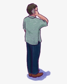 Employee Talking On Smartphone - Standing, HD Png Download, Transparent PNG