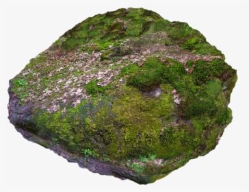 Rock With Moss Png , Png Download - Mossy Rock 3d Model, Transparent Png, Transparent PNG