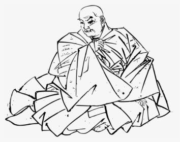 Monk Sketch - Line Art, HD Png Download, Transparent PNG