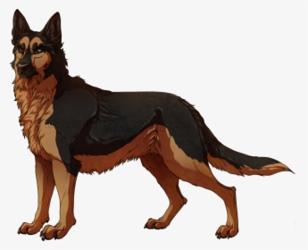 Collection Of Free Doberman Drawing Evil Download On - Transparent Anime German Shepherd, HD Png Download, Transparent PNG