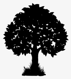 Vector Graphics Clip Art Silhouette Oak Illustration - Simple Oak Tree Silhouette, HD Png Download, Transparent PNG