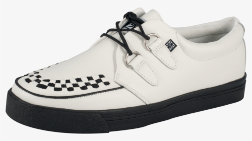 Tuk White Leather 2-ring Creeper Sneaker - Tuk White Leather Creepers, HD Png Download, Transparent PNG