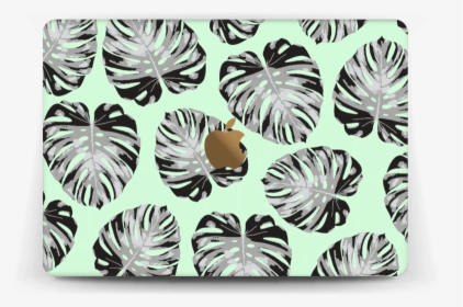 Mint Leaves Skin Macbook 12” - Black White Jungle Bladeren, HD Png Download, Transparent PNG