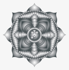 Prismatic Lotus Mandala Line Art - Fractal Art, HD Png Download, Transparent PNG