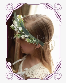 Silk Artificial White Wedding Floral Crown / Halo With - Girl, HD Png Download, Transparent PNG