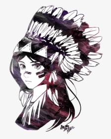 Transparent Indian Headband Clipart - Anime Girl With Headdress, HD Png Download, Transparent PNG