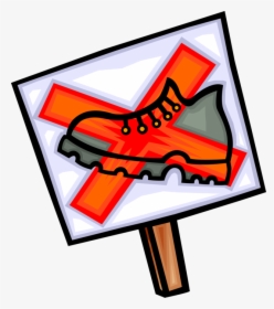 Vector Illustration Of No Hiking Or Do Not Walk Sign - Sign, HD Png Download, Transparent PNG