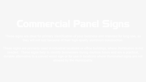  commercial Panel Signs These Signs Are Ideal For Primary, HD Png Download, Transparent PNG
