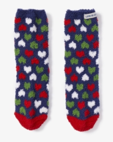 Holiday Heart Pattern Snuggle Socks - Sock, HD Png Download, Transparent PNG