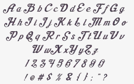Fancy Handwriting Letters , Png Download - Police De Caractère Alphabet, Transparent Png, Transparent PNG