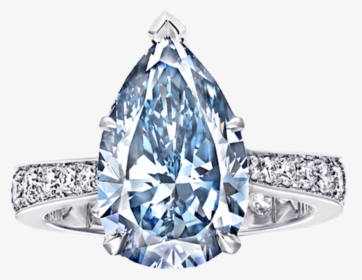 Pear Blue Diamond Ring, HD Png Download, Transparent PNG