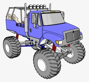 Big Blue Monster Truck Vehicle Clipart Png - Monster Truck, Transparent Png, Transparent PNG