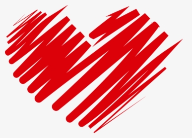 Curved Red Heart Outline Png Image - Silueta De Corazon, Transparent Png, Transparent PNG