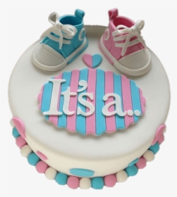 Gender Revealing Cake Shoe Decoration - Gender Reveal Cake Uk, HD Png Download, Transparent PNG