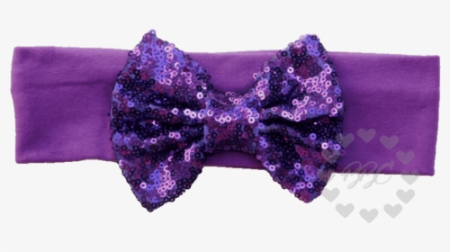 Purple Headband With Sequin Bow - Headband, HD Png Download, Transparent PNG