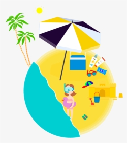 Beach , Png Download - Umbrella, Transparent Png, Transparent PNG
